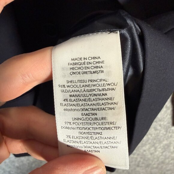 Polo Ralph Lauren Women's Navy Blue Blazer Wool Preppy Old Money Academia 4 - Picture 4 of 7